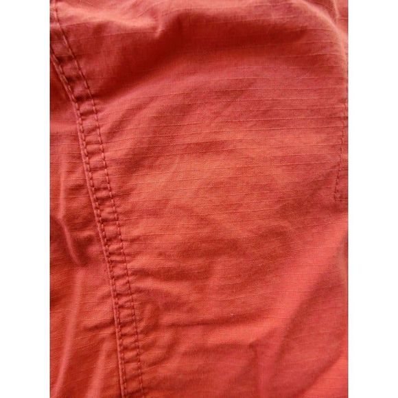 Eddie Bauer Womens Small Orange Cotton Lightweight Utility Jacket Military Coat - Picture 6 of 9